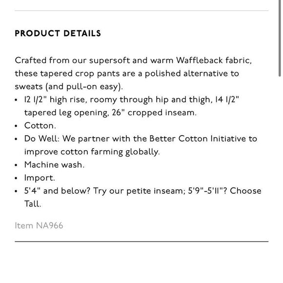 Madewell Waffleback Pull-On High-Rise Tapered Pants Oversized Small - Picture 3 of 9